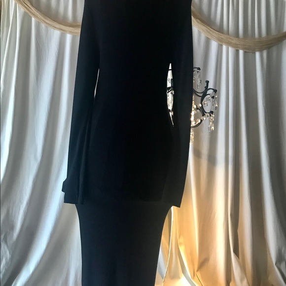 ASOS Womens Rounded Neck Rib Knit Dress - Picture 2 of 3